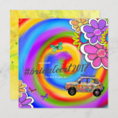 Cérémonie de Invitation de mariage Hippy Tie Dye (Devant / Derrière)