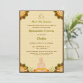 Cérémonie de l'Upanayanam Carte d'invitation, Jano (Debout devant)