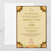 Cérémonie de l'Upanayanam Carte d'invitation, Jano (Devant / Derrière)