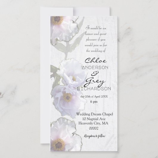 Cérémonie de Mariage corrigée Invitation avec des (Devant)