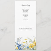 Cérémonie de mariage de jardin d'été Programme sim (Dos)