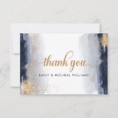 Cérémonie de Mariage de marine et d'or Carte de re (Devant)