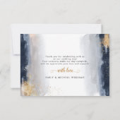 Cérémonie de Mariage de marine et d'or Carte de re (Dos)