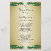 Cérémonie de Mariage de Noël Tropical Modèle Gold (Devant)