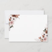 Cérémonie de Mariage de soie Florale Carte RSVP (Dos)