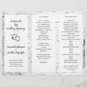 Cérémonie de Mariage d'écorce de bouleau Programme (Devant)