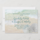 Cérémonie de Mariage du dollar de sable Invitation (Devant)