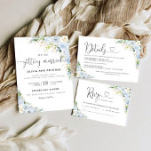 Cérémonie de Mariage Dusty Blue Invitation