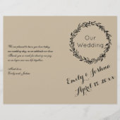 Cérémonie de mariage Modèle personnalisé - Program (Devant)