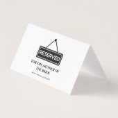 Cérémonie de Mariage moderne Réservé Carte Chaise (Front)