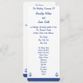 Cérémonie de Mariage nautique Cartes (Devant / Derrière)