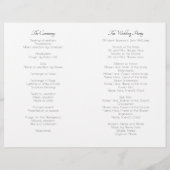 Cérémonie de Mariage rose Roses Plier Programme pl (Dos)