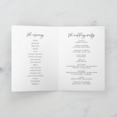 Cérémonie de Mariage rustique moderne Programme pl (Intérieur)