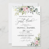 Cérémonie de Mariage vert pâle rose Invitation (Devant)