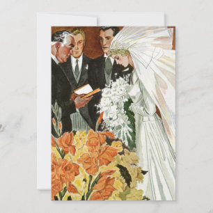 Cérémonie de mariage vintage, Invitation de mariée