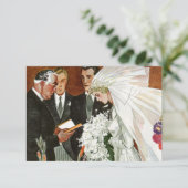 Cérémonie de mariage vintage, réponse des mariés (Debout devant)