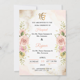 Cérémonie de Roka - Carte d'invitation, Cérémonie 