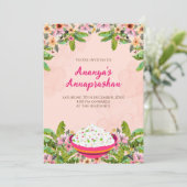 Cérémonie de sevrage de riz indien invitation Digi (Debout devant)