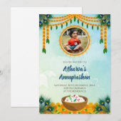 Cérémonie de sevrage invitation Annaprashan invita (Devant / Derrière)