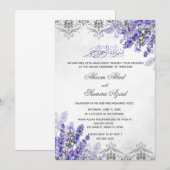 Cérémonie de Valima Lavenders Faire-part de mariag (Devant / Derrière)