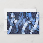 Cérémonie d'engagement bleu Cartes RSVP personnali (Dos)