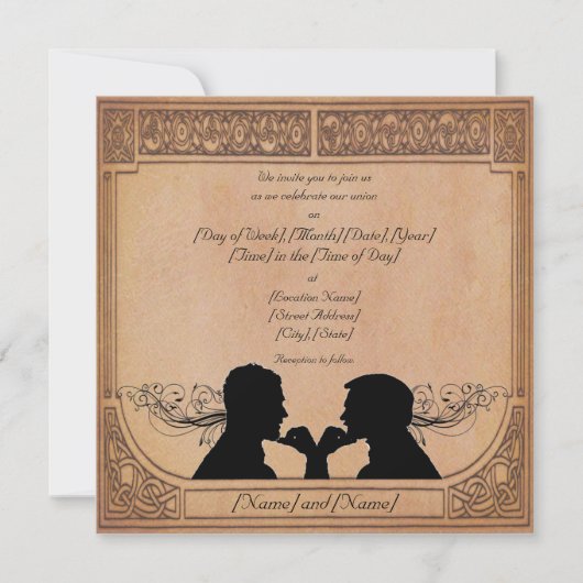 Cérémonie d'engagement Invitations personnalisées (Devant)