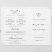 Cérémonie des Mariages catholiques avec programme (Devant / Derrière)