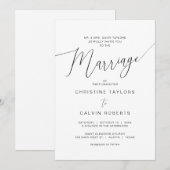 Cérémonie des Mariages de l'église, invitation des (Devant / Derrière)
