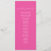 Cérémonie des Mariages tropicaux Programmes Fleurs (Dos)