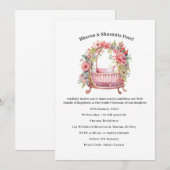 Cérémonie du berceau de la petite fille Invitation (Devant / Derrière)