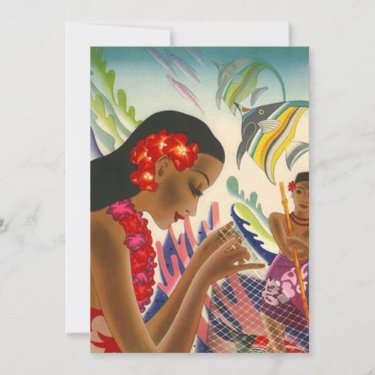 CÉRÉMONIE DU MARIAGE TROPICAL FAIRE-PART DE MARIAG (Devant)