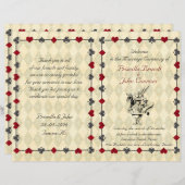 Cérémonie du programme de mariage, Alice au pays d (Devant / Derrière)