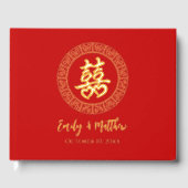 Cérémonie du thé chinois mariage cadre circulaire (Recto)