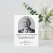 Cérémonie funéraire Carte de remerciements noir et (Debout devant)