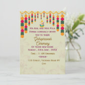 Cérémonie Grihapravesh Invitations (Debout devant)