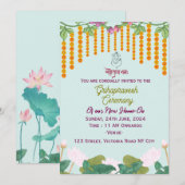 Cérémonie Grihapravesh Invitations (Devant / Derrière)
