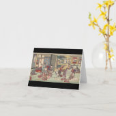 Cérémonie japonaise de naissance - carte pour (Fleur jaune)