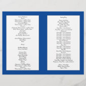 Cérémonie Mariage catholique Modèle du programme p (Dos)