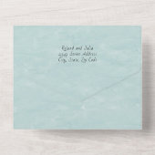 Cérémonie Mariage de bord de mer Invitation (Verso)