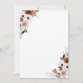 Cérémonie Mariage de soie Florale Invitation (Dos)