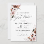 Cérémonie Mariage de soie Florale Invitation (Devant)