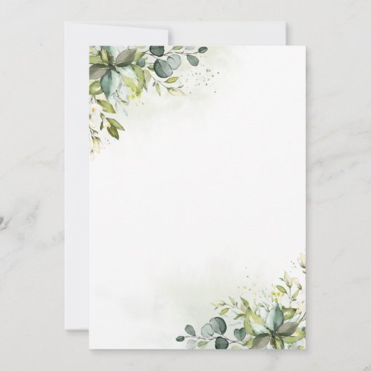 Cérémonie Mariage de verdure Invitation (Dos)