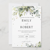 Cérémonie Mariage de verdure Invitation (Devant)