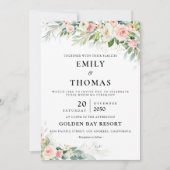 Cérémonie Mariage Ethereal Blush Invitation (Devant)