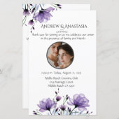 Cérémonie mariage Jour du programme Photo & Floral (Devant / Derrière)