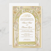 Cérémonie Nikah ou Valima Invitation Vintage Flora (Devant / Derrière)