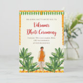 Cérémonie numérique Dhoti invitations et invitatio (Debout devant)