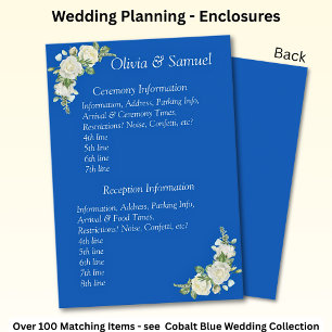 Ceremonie & Ontvangst Locaties info -Cobalt Blauw Informatiekaartje