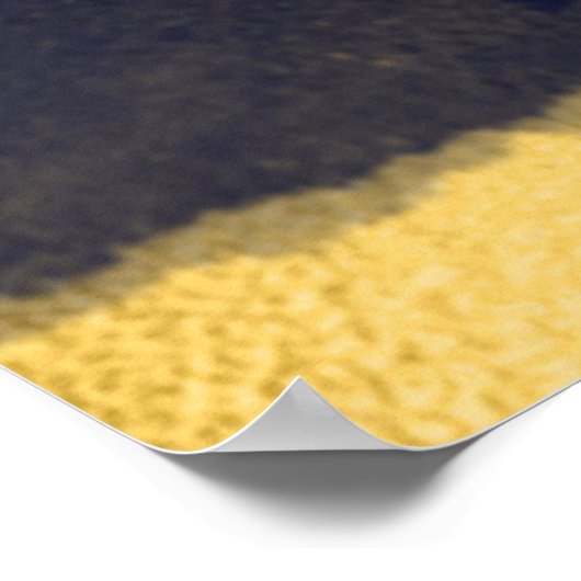 Ceremonie Programma's Tekens | Blauwe bruiloft Abs Poster (Hoek)