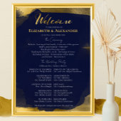 Ceremonie Programma's Tekens | Blauwe bruiloft Abs Poster